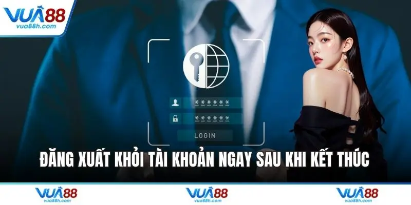 Đăng xuất khỏi tài khoản ngay sau khi kết thúc 